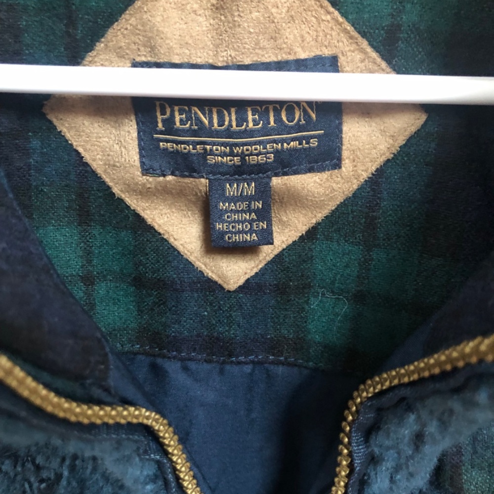 Pendleton Shacket Plaid Contrast Women's Medium Z… - image 4